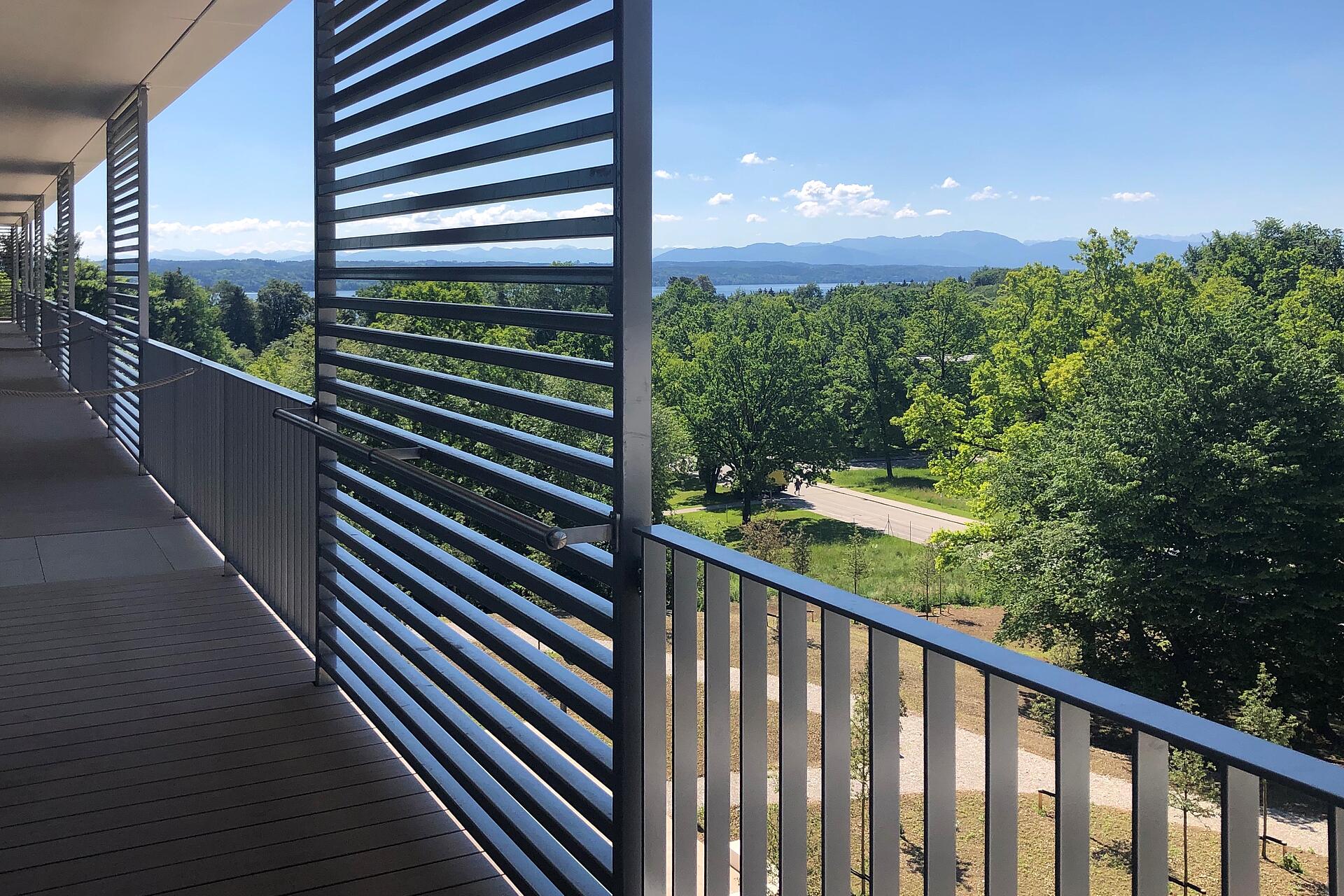Ausblick vom Benedictus Krankenhaus Feldafing