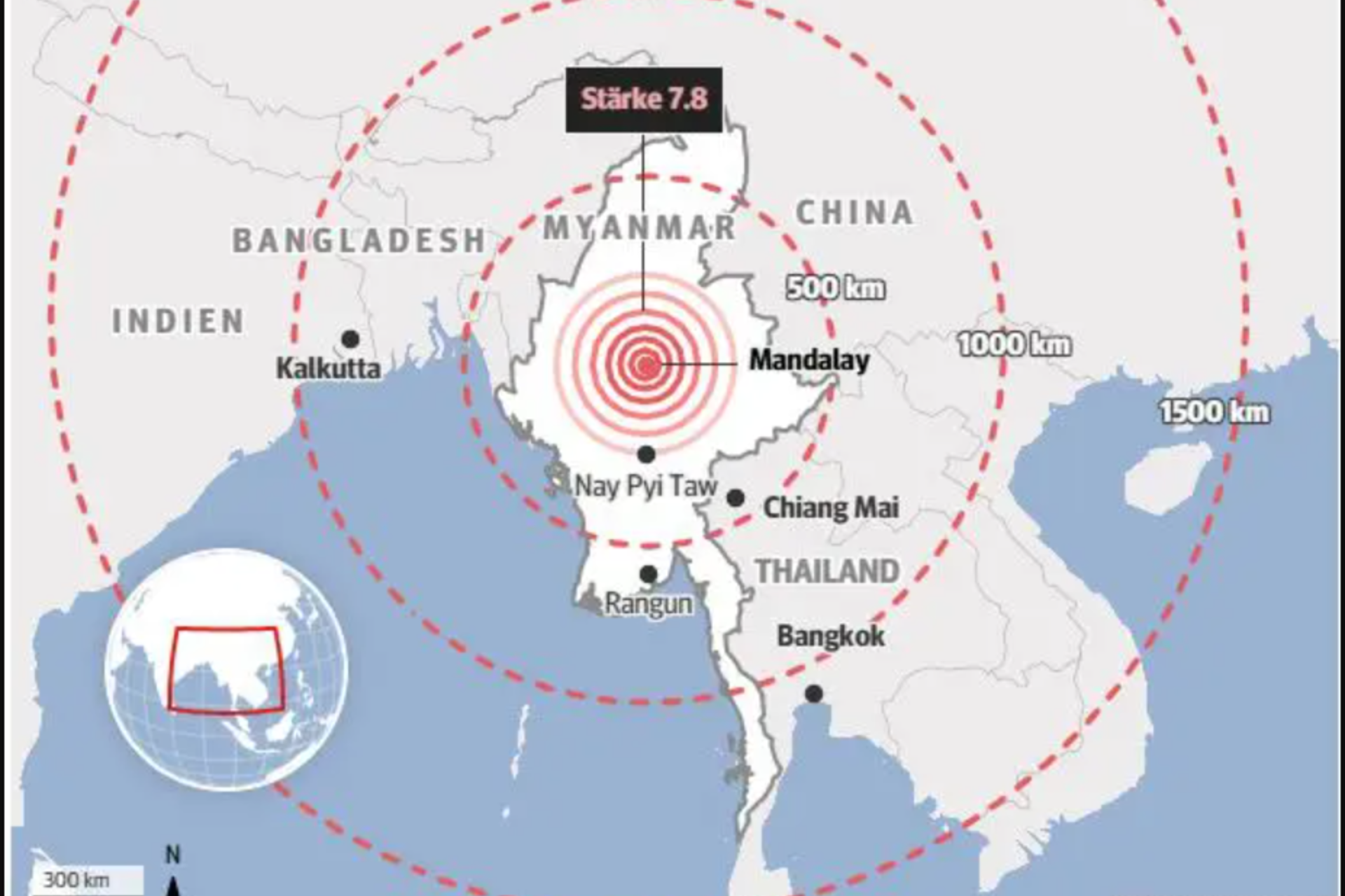 Erdbebenkarte Myanmar
